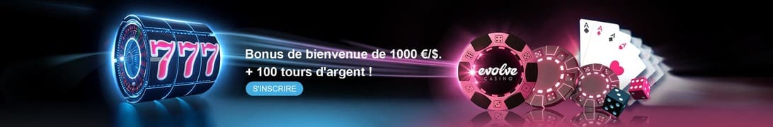 Bonus de bienvenue de 1000 €/$. + 100 tours d'argent !